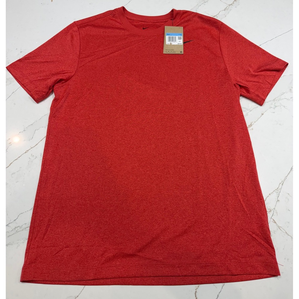 Nike Mens Dri-FIT Training T-Shirt Red Heather Medium NWT